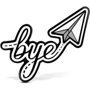 Bye Paper Airplane Hard Enamel Lapel Pin