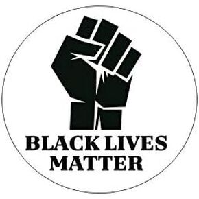 Fundraising For A Cause | Black Lives Matter Raised Fist Button Pin - Inexpensive Black Lives Matters Round Metal Button Pin for Awareness Events, Campaigns & Fundraising