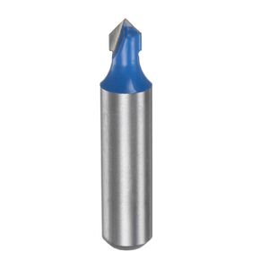 HARFINGTON 2pcs Router Bits 1-1/8" Dia 1/2" Shank 90 Degree V Type End Mill Carbide for Woodworking Carpentry Engraving Edge Trimmer Cutter Tools