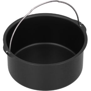 Air Fryer Baking Pan, Carbon Steel Cake Barrel Nonstick Cake Baking Tray Air Fryer Accessories Compatible for Ninja Foodi, COSORI, Gowise(6 in)