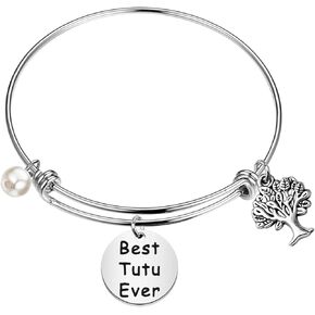 CENWA Tutu Gifts Best Tutu Ever Bracelet Gift for Grandparent's Day Birthday Mother's Day Valentine's Day Gift