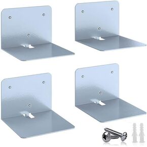 أرفف كتب عائمة للجدار، رف كتب مخفي مصنوع من الفولاذ مع أدوات تثبيت (4 قطع) in Kuwait