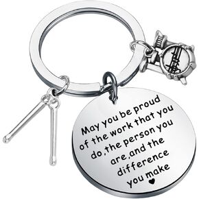 Drumstick Drummer Key Chain Musician Music Band Gifts for Drummers Percussionists May You be Proud of the Work You Do