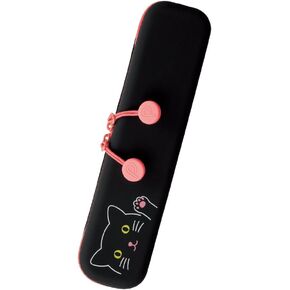 LIHIT LAB PuniLabo حقيبة أقلام رفيعة بسحاب، 7.9 بوصة × 1.9 بوصة، قطة سوداء (A7717-3) in Kuwait