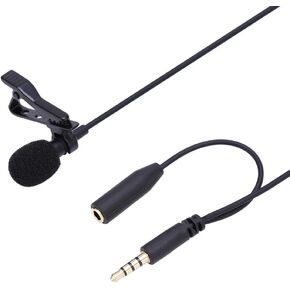 Lavalier Microphones, Wired Clip-on Lapel Headset High Sensitivity Low Noise Clear Voice Wide Dynamic Range Hands Free Headset Microphone Mic with 3.5mm Jack