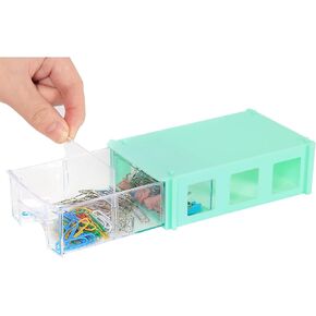 Small Drawer Organizer for Desk, Desktop Drawer Organizer with Clear Drawers, Plastic Desktop Storage Drawers 5.5" x 3.6" x 1.7"