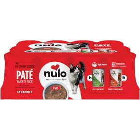 Nulo Freestyle Cat & Kitten Wet Pate Canned Food, Premium All Natural Grain-Free with 5 High Animal-Based Proteins & Vitamins for Immune System Support, Variety Pack, 12.5 oz, 12 Cans