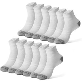 6 Pairs Quarter Crew Socks for Women - Athletic Running Socks Quarter Ankle Socks
