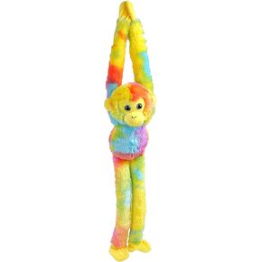 Wild Republic Hanging Monkey, Vibes Bright, Rainbow, Light and Sound, 22 inches, Gift for Kids, Plush Toy, Fill is Spun Recycled Water Bottles in Saudi Arabia
