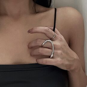 1Pcs Silver Punk Vintage Rings Knuckle Rings for Women Teen Girls Trendy Minimalist Simple rings for Women and Girls