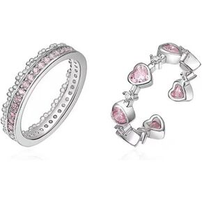Fuqimanman2020 Carnelian Y2K Rings Silver Irregular Natural Stone Opal Moonstone Rings Bud Heart Flower Star Adjustable Finger Rings Set For Women Girls
