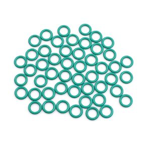 X AUTOHAUX Fluorine Rubber O-Rings, 14mm OD 9mm ID 2.5mm Width FKM Seal Gasket for Machinery Plumbing, Green, Pack of 50