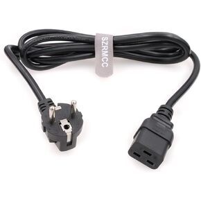 UPS PDU Server IEC320 European EU Schuko Plug to C19 16A 250V AC Power Cord Cable for PC Computer Printer Monitor