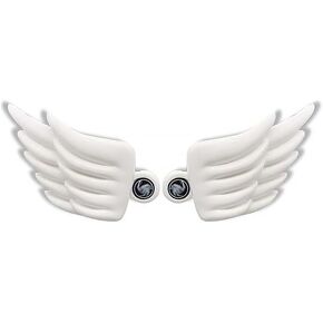 2Pcs Wings Crocs Shoe Charms White Angel Wings Shoe Accessories Croc Shoe Charms Shoe Decoration Charms for Gift (Wings)