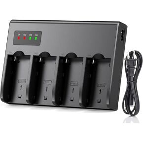 4-Channel Fast ledled Charger for Sony NP-F550 NP-F570 NP-F750 NP-F770 NP-F930 NP-F950 NP-F960 NP-F970 Sony DCR-VX2100 DSR-PD150 DSR-PD170 FDR-AX1 HDR-AX2000 HDR-FX1 HDR-FX7 Camera Battery