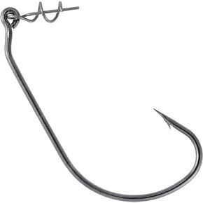Dr.Fish 100 Pack Swimbait Fishing Hooks for Bass Fishing, Worm Hooks with Centering Pin Spring for Soft Plastic Lure Baits Extra Wide Gap Hooks Texas Carolina Rig Saltwater Freshwater