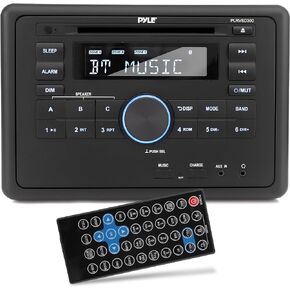 Pyle Bluetooth Digital Mobile Receiver System - 200 Watt Max Power, Universal Single DIN Size Head Unit, LCD Display, Multi-Connectivity Options (Disc/AUX/RCA/HDMI), and USB Flash Drive Reader