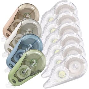 10 Pack White out Correction Tape, Whiteout Tape Pen Strips, Cream Color Transparent Dispenser, Easy to Use Applicator for Instant Correction School Office Supplies, 65.6 Ft & 39.3 Ft