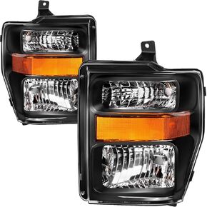 AUTOSAVER88 Headlight Assembly Compatible with 2008-2010 Ford F250 F350 F450 Super Duty Headlamp Chrome Housing Smoke Lens in Kuwait