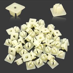 50pcs Plate Screw Insert - 3907444 License Plate Nuts for Chevrolet Colorado Malibu Silverado GMC Canyon Sierra Buick Cadillac Oldsmobile, 1/4 (#14) Emblem Fits into 13/32" Hole