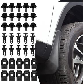 35PCS Car Bumper Fender Liner Clips, Bumper Fender Liner Push Retainer Fastener Rivet Clips, Engine Under Cover Splash Shield Guard Body Bolts, Extruded U-Nuts Kit for Infiniti G35 G37 EX35 FX35 FX45