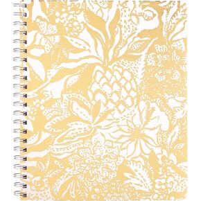 Lilly Pulitzer Large Hardcover Spiral Notebook, 11" x 9.5" with 160 College Ruled Pages, Cay to my Heart