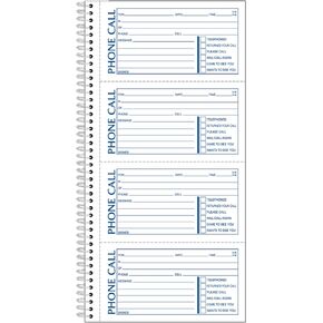 Adams Phone Message Book, Carbonless Duplicate, 5.50 x 11 Inches, 4 Sets per Page, 400 Sets per Book (SC1154D)