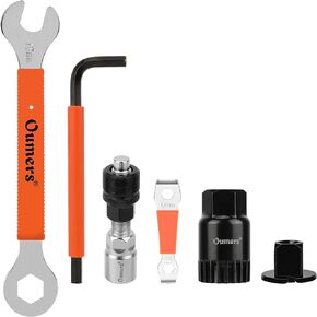 Oumers Bike Crank Puller Tool Set, Bike Crank Extractor Bike Bottom Bracket Remover Hex Allen Wrench 16mm 15mm Spanner Wrench Fit for Removing Bicycle Crank