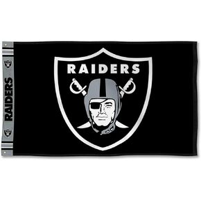 Las Vegas Raiders Printed Header 3x5 Foot Banner Flag
