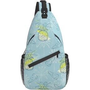 Pink Marble Sling Bag Unisex Crossbody Backpack Travel Hiking Casual Chest Bags Lightweight Fashion Chest Daypack