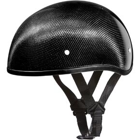 Daytona Helmets Half Skull Cap Motorcycle Helmet DOT Approved [Carbon Fiber]