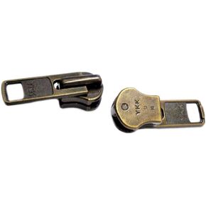 Zipper Repair Kit - #10 Antique Brass YKK Slider (1 Slider/Pack) - Made in The United States