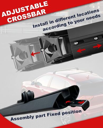 مناسب لسيارة Kia NIRO EV NIRO Plug-in Hybrid 2017 2018 2019 2020 2021 2022 حامل سقف من الألومنيوم قابل للتعديل وقضبان متقاطعة وتصميم مضاد للسرقة للسقف مع سياج جانبي (2 قطعة) in Kuwait