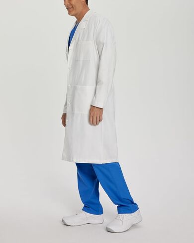 Landau mens Relaxed Fit 3-pkt 5-knot Cloth Button Full-length Lab Coat for Men 3138Medical Lab Coat in Saudi Arabia