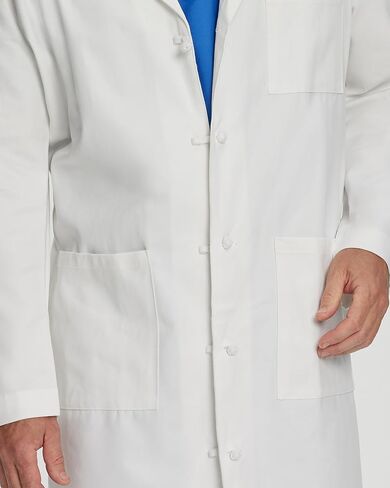 Landau mens Relaxed Fit 3-pkt 5-knot Cloth Button Full-length Lab Coat for Men 3138Medical Lab Coat in Saudi Arabia