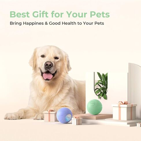 [3 Interactive Modes] Cheerble Intelligent Interactive Dog Toy Ball with LED Lights, Wicked Ball PE, Made of Natural Rubber, Jumping Activation Ball for Medium/Large Dog Birthday Gift, DC Rechargeable in Saudi Arabia