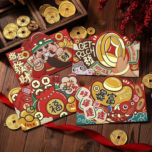 Red Envelopes,20pcs Lucky Money Envelope Dragon Money Pocket Chinese Hong Bao Gift Envelopes for New Year Spring Festival Wedding Kids Birthday Graduation Party in Kuwait