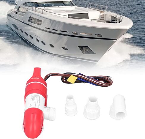 Automatic Low Profile Bilge Pump, 12V 1100 GPH Low Profile Bilge Pump 360° Rotation for Boats in Saudi Arabia