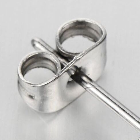 Pair Stainless Steel Plain Flat Star Stud Earrings for Man Women, Screw Back, 2pcs in Saudi Arabia
