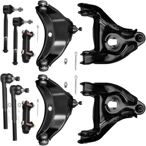 SCITOO 10pcs Front Suspension Kit Lower Upper Control Arm Tie Rod End Adjusting Sleeve Fit 1988-1999 For Chevrolet C1500 For Gmc C1500 1996-2002 Express 1500 1995-2000 Tahoe RWD in Saudi Arabia