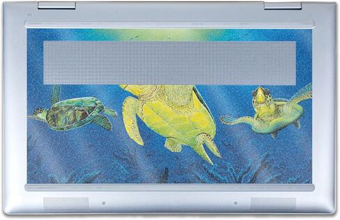Glossy Glitter Laptop Skin Compatible with HP Envy x360 15" (2023) - Turtle Dreams - Premium 3M Vinyl Protective Wrap Decal Cover - Easy to Apply | Crafted in The USA by MightySkins in Saudi Arabia