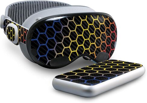 Carbon Fiber VR Skin Compatible with Apple Vision Pro - Primary Honeycomb - Premium 3M Vinyl Protective Wrap Decal Cover - Easy to Apply | Crafted in The USA by MightySkins in Saudi Arabia