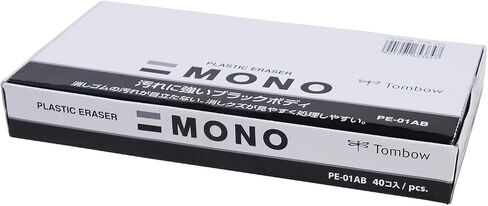 TOMBOW 57326 ممحاة سوداء أحادية، صغيرة، صندوق مكون من 40 قطعة. يزيل العلامات بشكل نظيف دون إتلاف الورق in Saudi Arabia