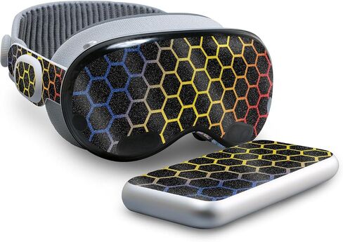 Carbon Fiber VR Skin Compatible with Apple Vision Pro - Primary Honeycomb - Premium 3M Vinyl Protective Wrap Decal Cover - Easy to Apply | Crafted in The USA by MightySkins in Saudi Arabia