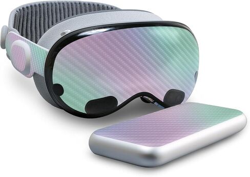 Glossy Glitter VR Skin Compatible with Apple Vision Pro - Nebula - Premium 3M Vinyl Protective Wrap Decal Cover - Easy to Apply | Crafted in The USA by MightySkins in Saudi Arabia