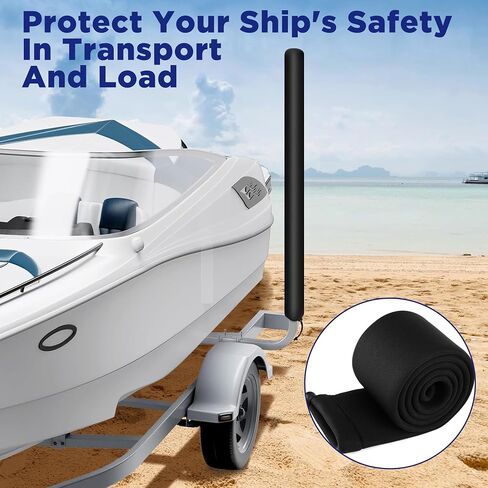 DECOHS 48 Inch Boat Trailer Guide Pole Cover- Neoprene Boat Trailer Guide Protective Cover- Heavy Duty Marine Trailer Guide Poles Cover for Jet Ski Boat Sailboat Trailer (Set of Two) in Saudi Arabia