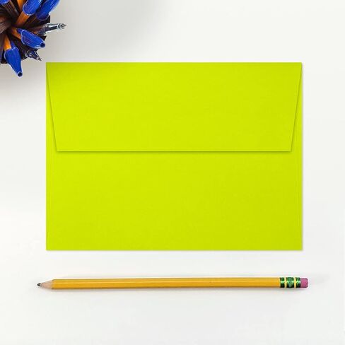 LUXPaper A7 Invitation Envelopes | Peel & Press | 5 1/4" x 7 1/4" | Wasabi Green | 80lb. Text | 50 Qty in Saudi Arabia