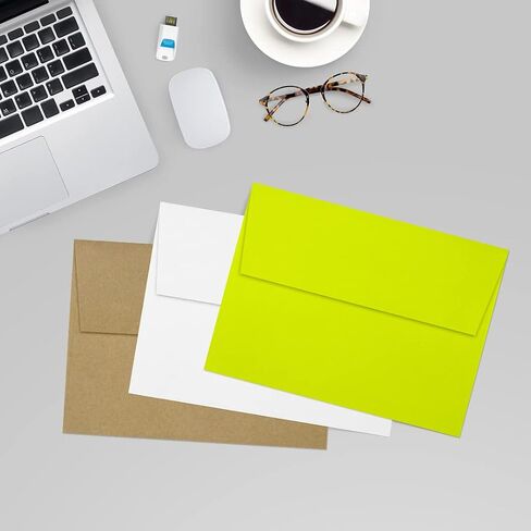 LUXPaper A7 Invitation Envelopes | Peel & Press | 5 1/4" x 7 1/4" | Wasabi Green | 80lb. Text | 50 Qty in Saudi Arabia