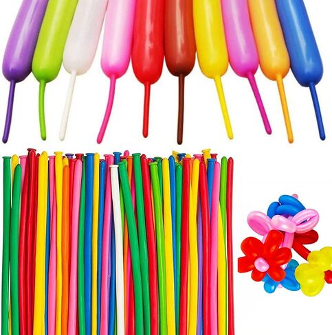 100Pcs 260 Balloons Multi Long Balloons for Balloon, Premium Quality Latex Twisting Balloons for Animals Modeling Christmas Birthday Wedding Party Decorations in Saudi Arabia