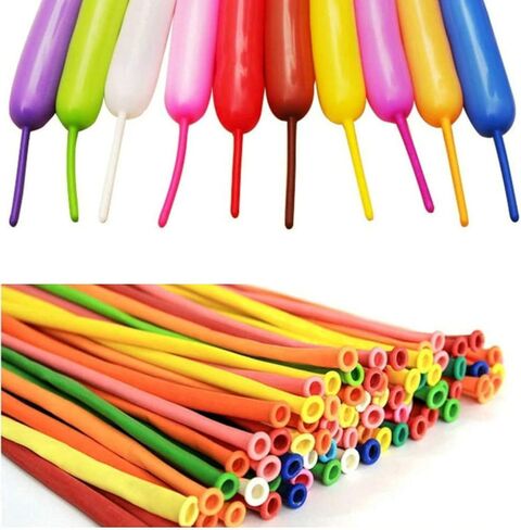 100Pcs 260 Balloons Multi Long Balloons for Balloon, Premium Quality Latex Twisting Balloons for Animals Modeling Christmas Birthday Wedding Party Decorations in Saudi Arabia